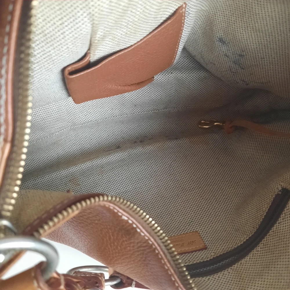 Vintage DOONEY & BOURKE Brown All Weather Leather Satchel Handbag - Picture 11 of 15